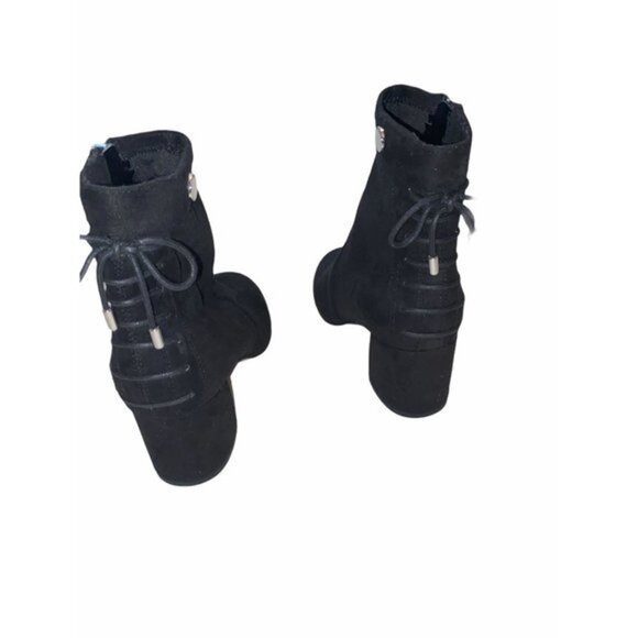 Franco Sarto Women’s Black Block Heel Ankle Boots With Side Zipper L-Josey - Picture 4 of 12